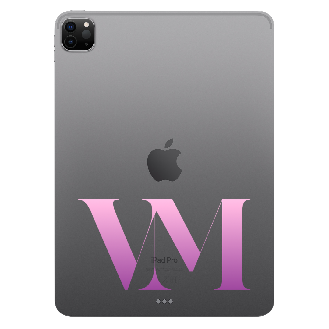 Pink Ombre Personalised iPad Case