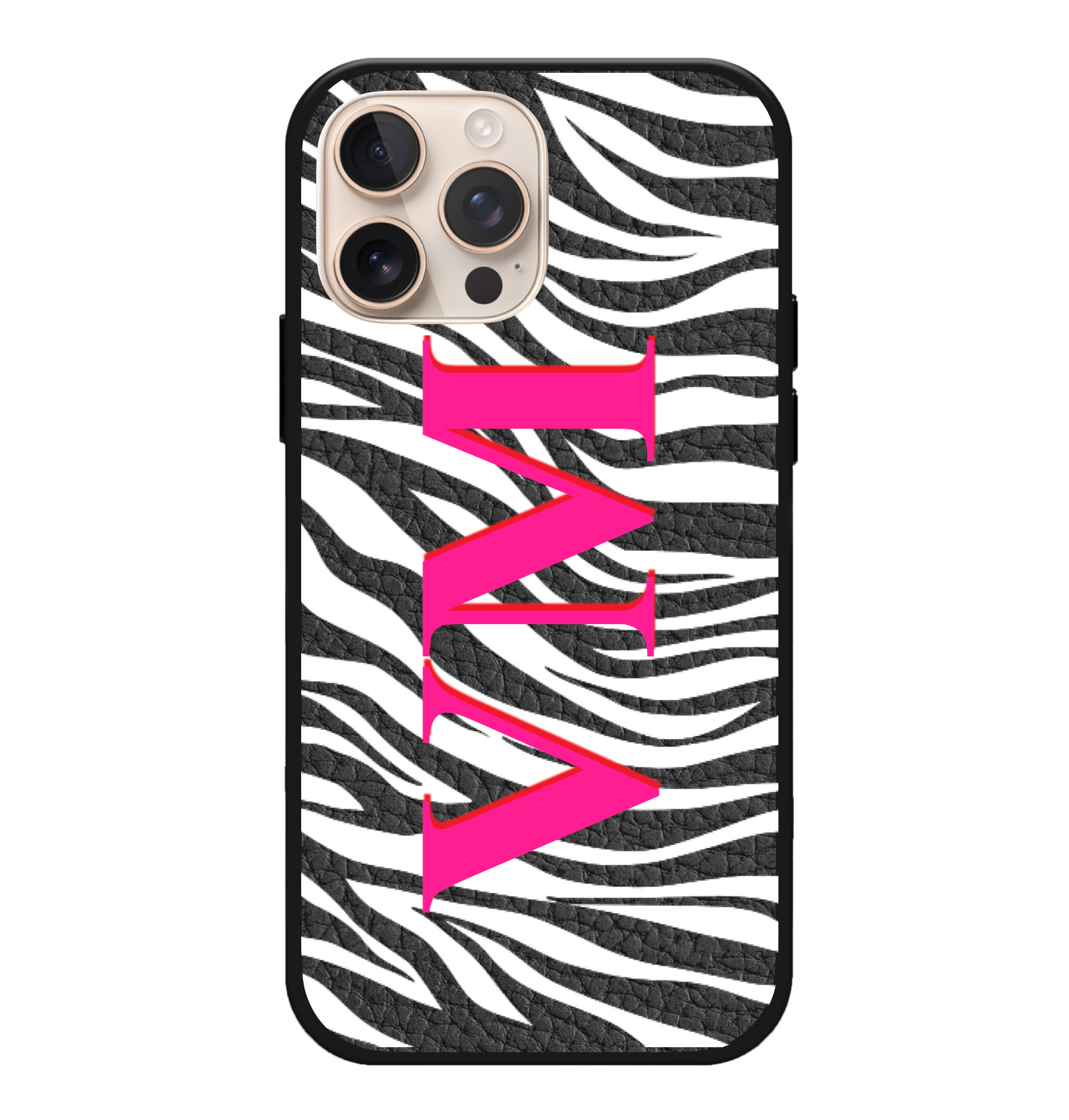 Zebra Monogram Vegan Leather Case