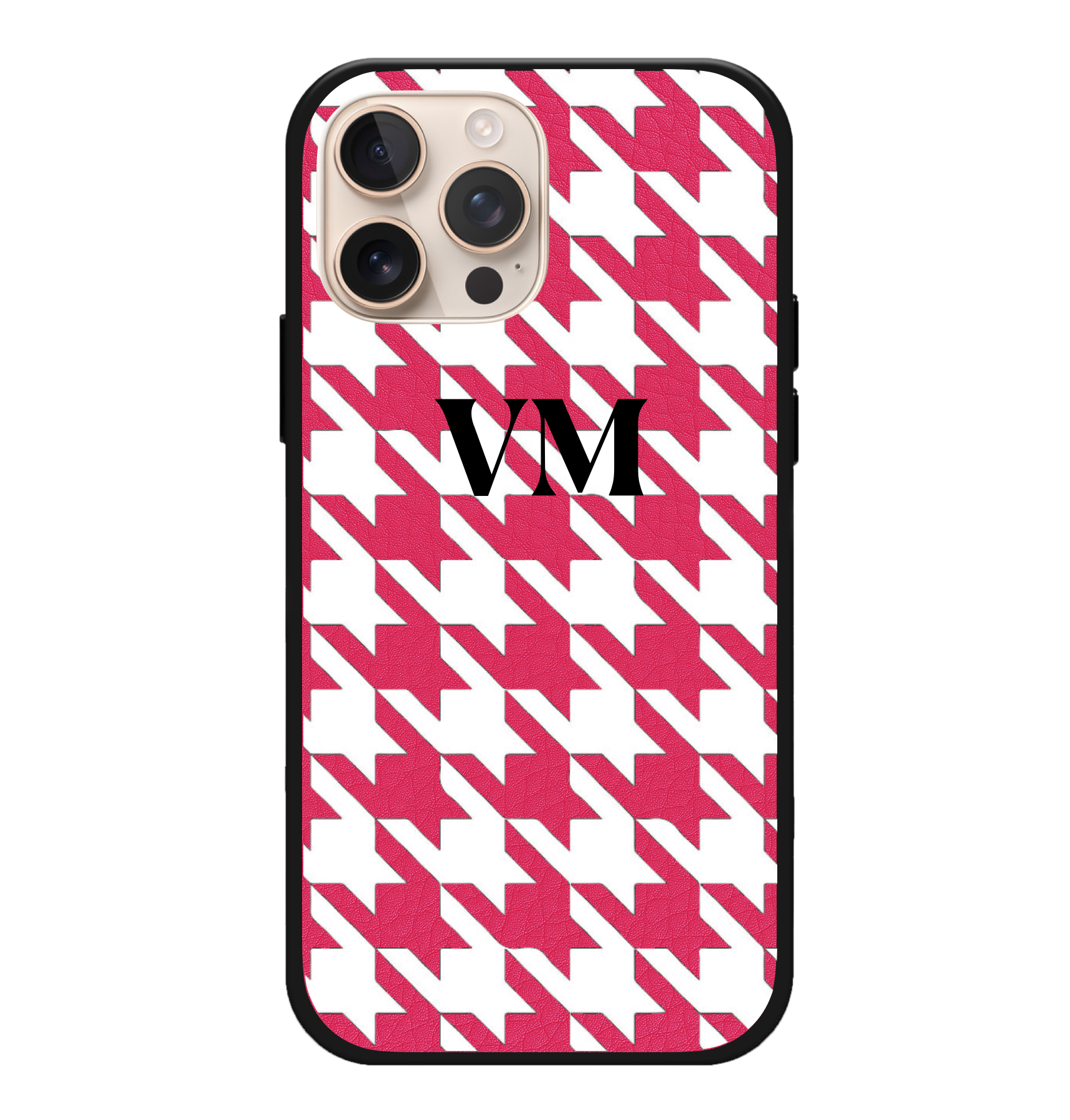 Houndstooth Vegan Leather Case