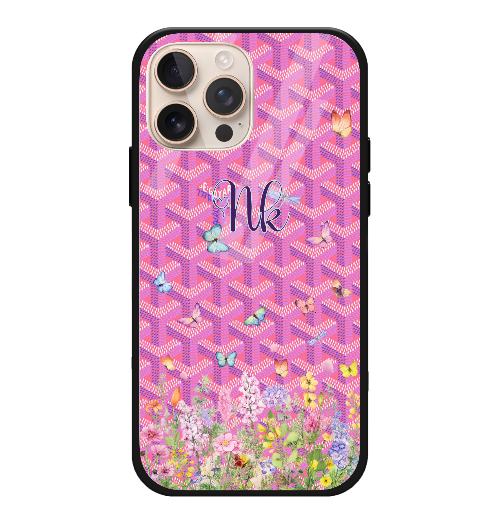 Butterfly Pink Goyard Case