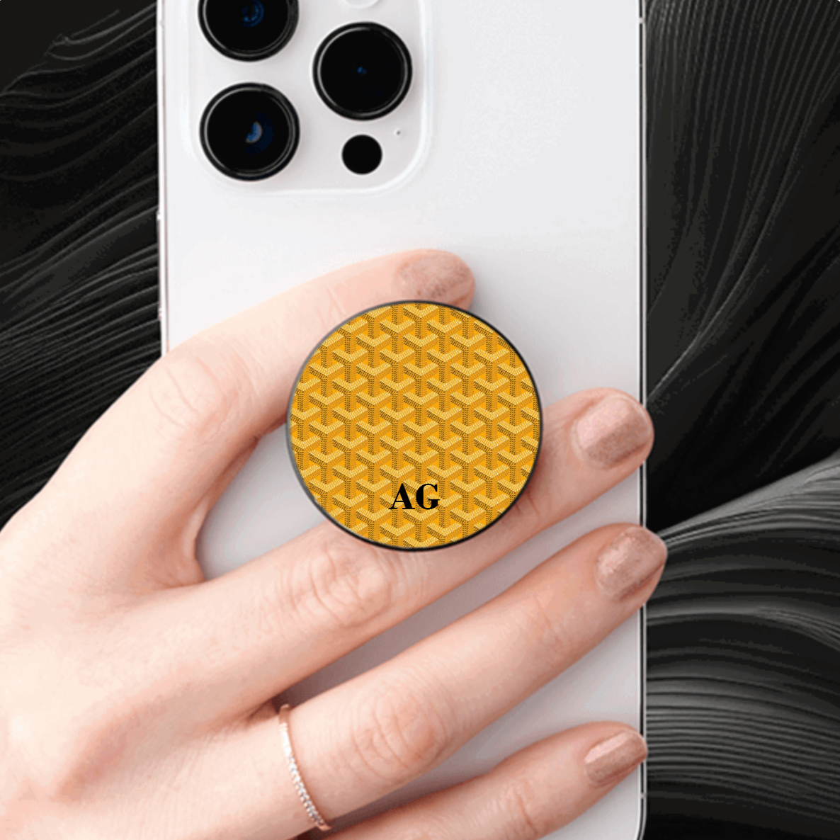 Yellow Goyard Pop Socket