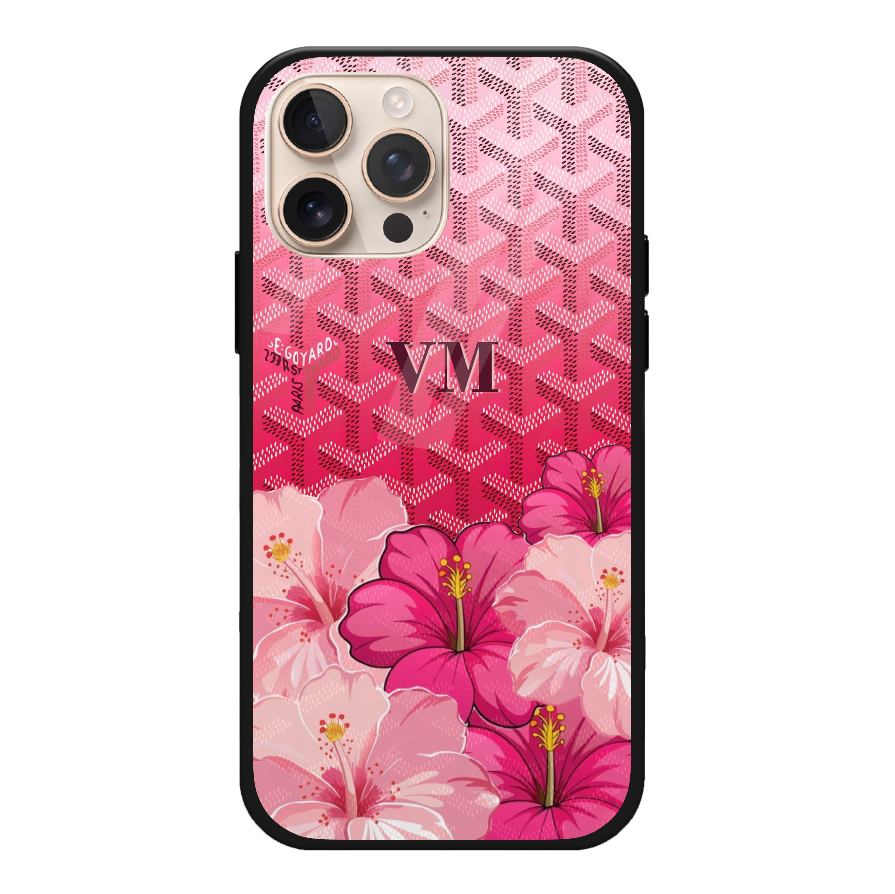 Pink Ombre Floral Goyard Case