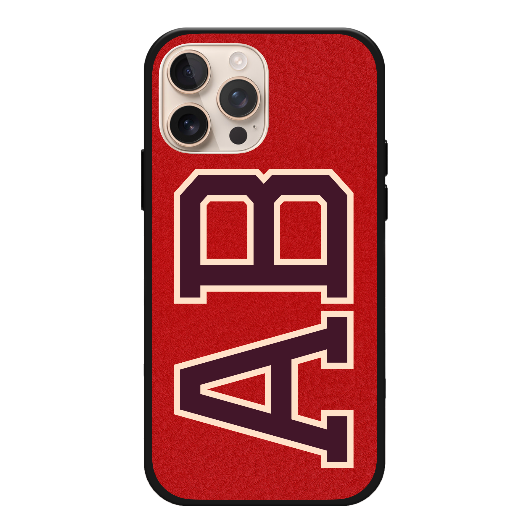 Monogram Initials Vegan Leather Case