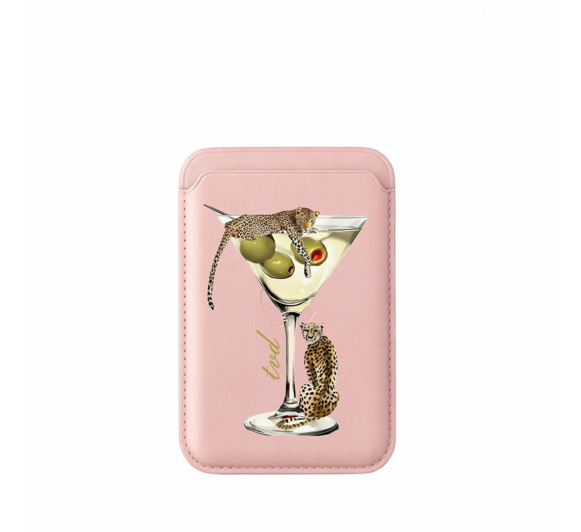 Leather MagSafe Martini Wallet