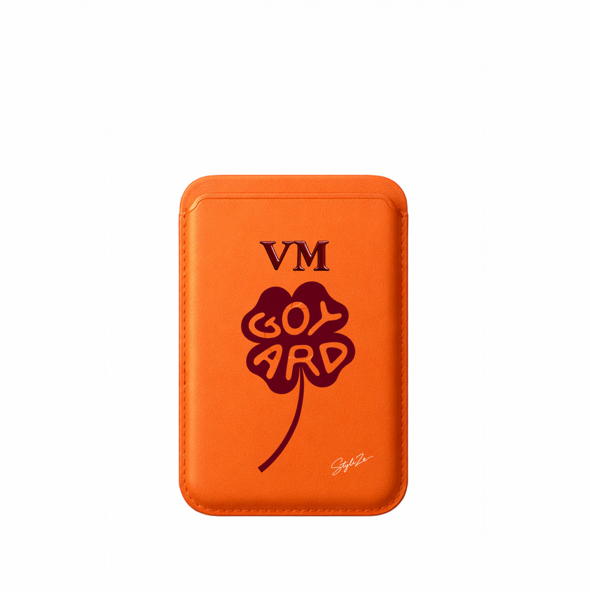 Leather MagSafe Goyard Lucky Clover Wallet