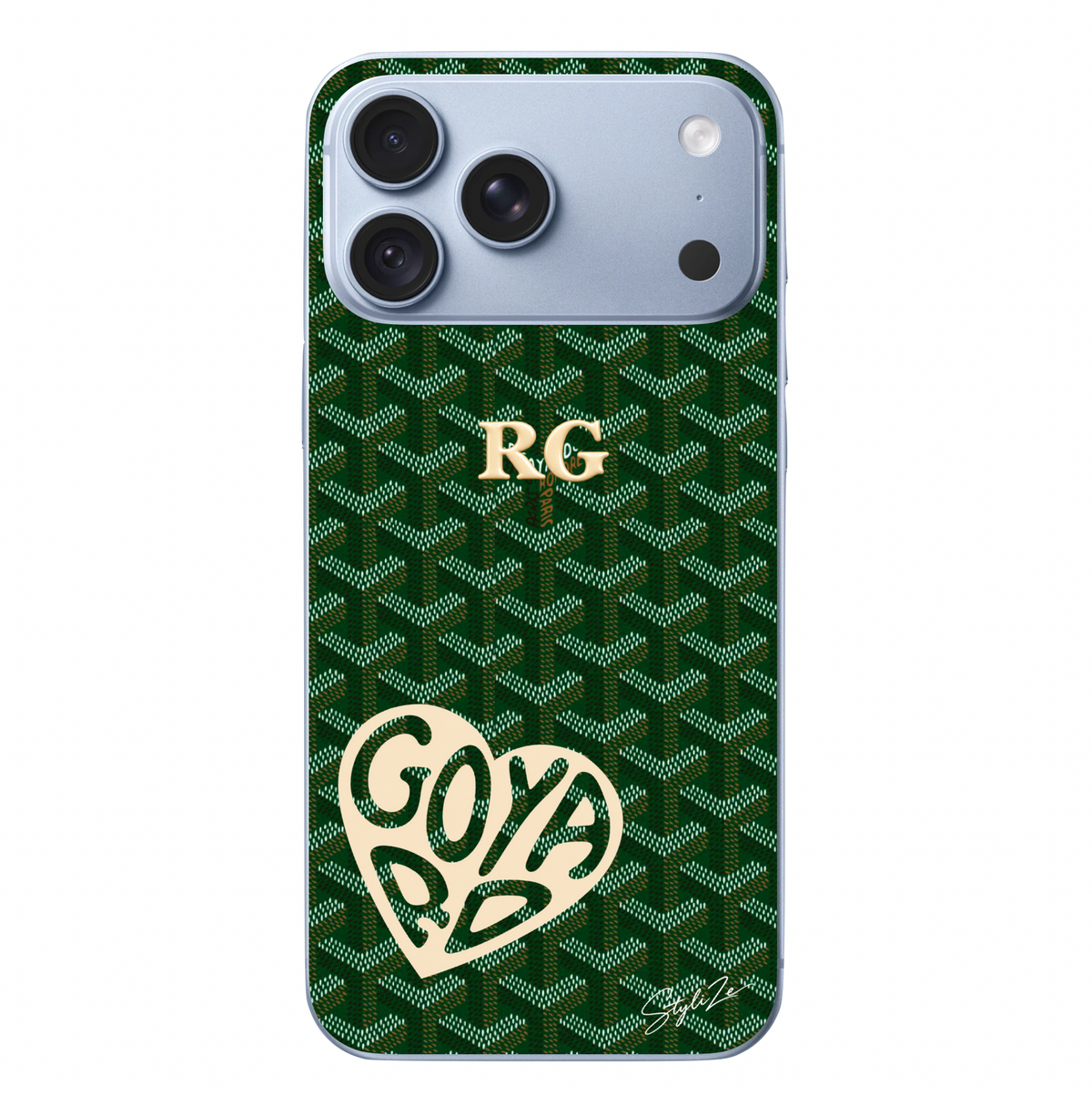 Green Goyard Heart Case