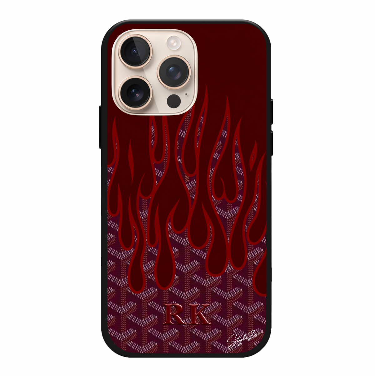Burgundy Flame Goyard Case