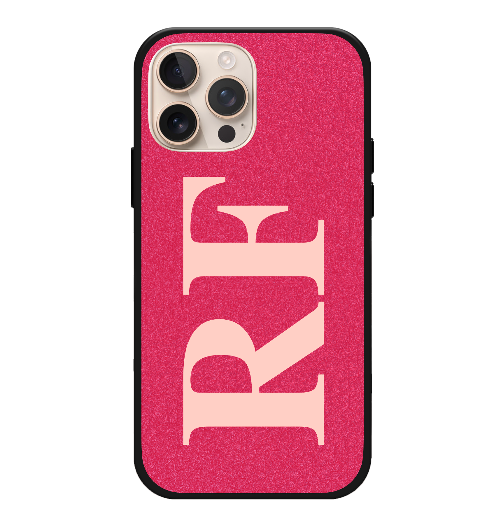 Monogram Initials Vegan Leather Case