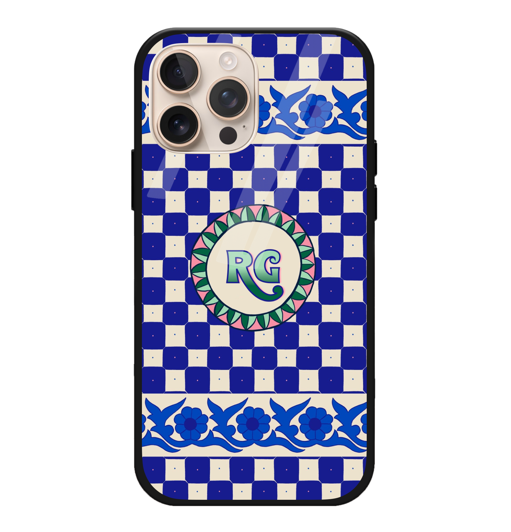 Blue Check Dolce Case