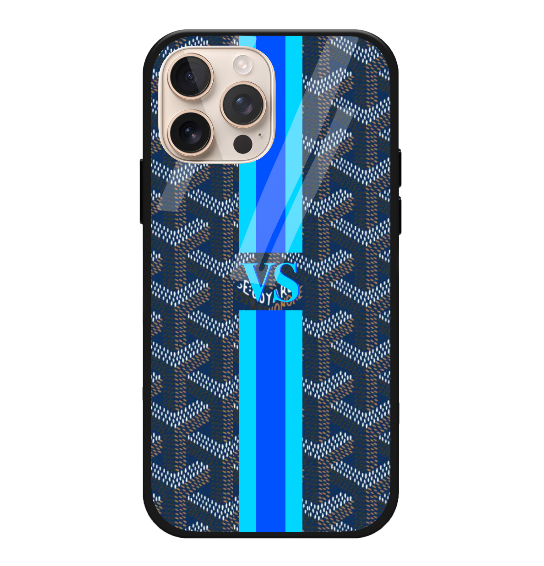 Blue Goyard stripe Case