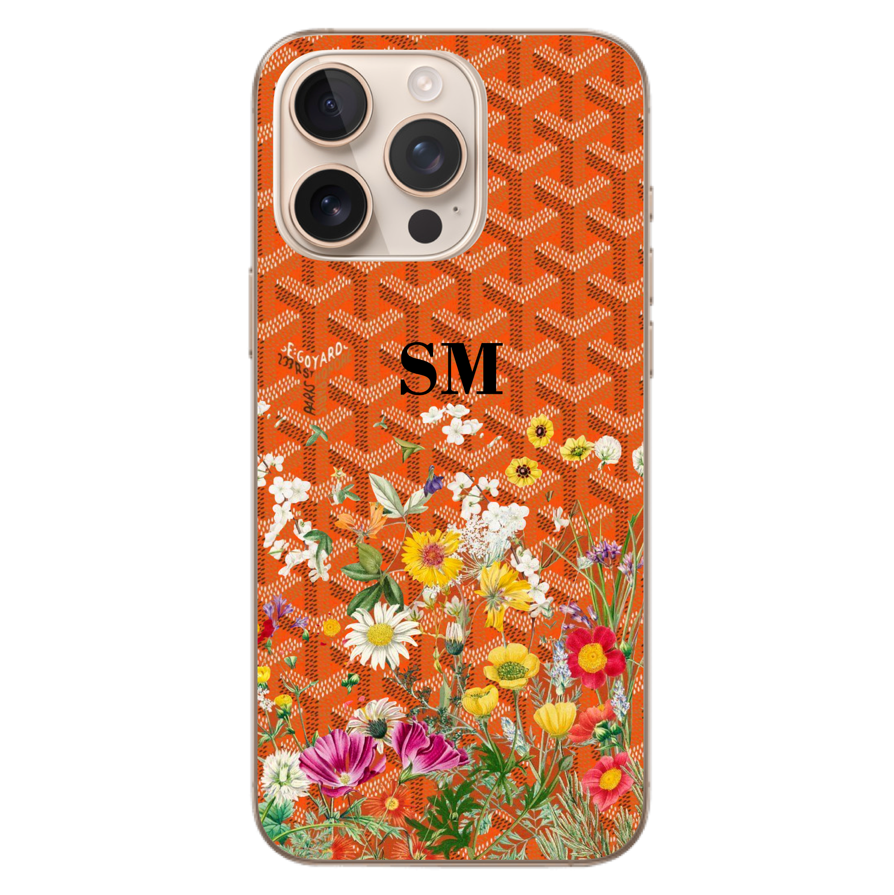 Floral Orange Goyard Case