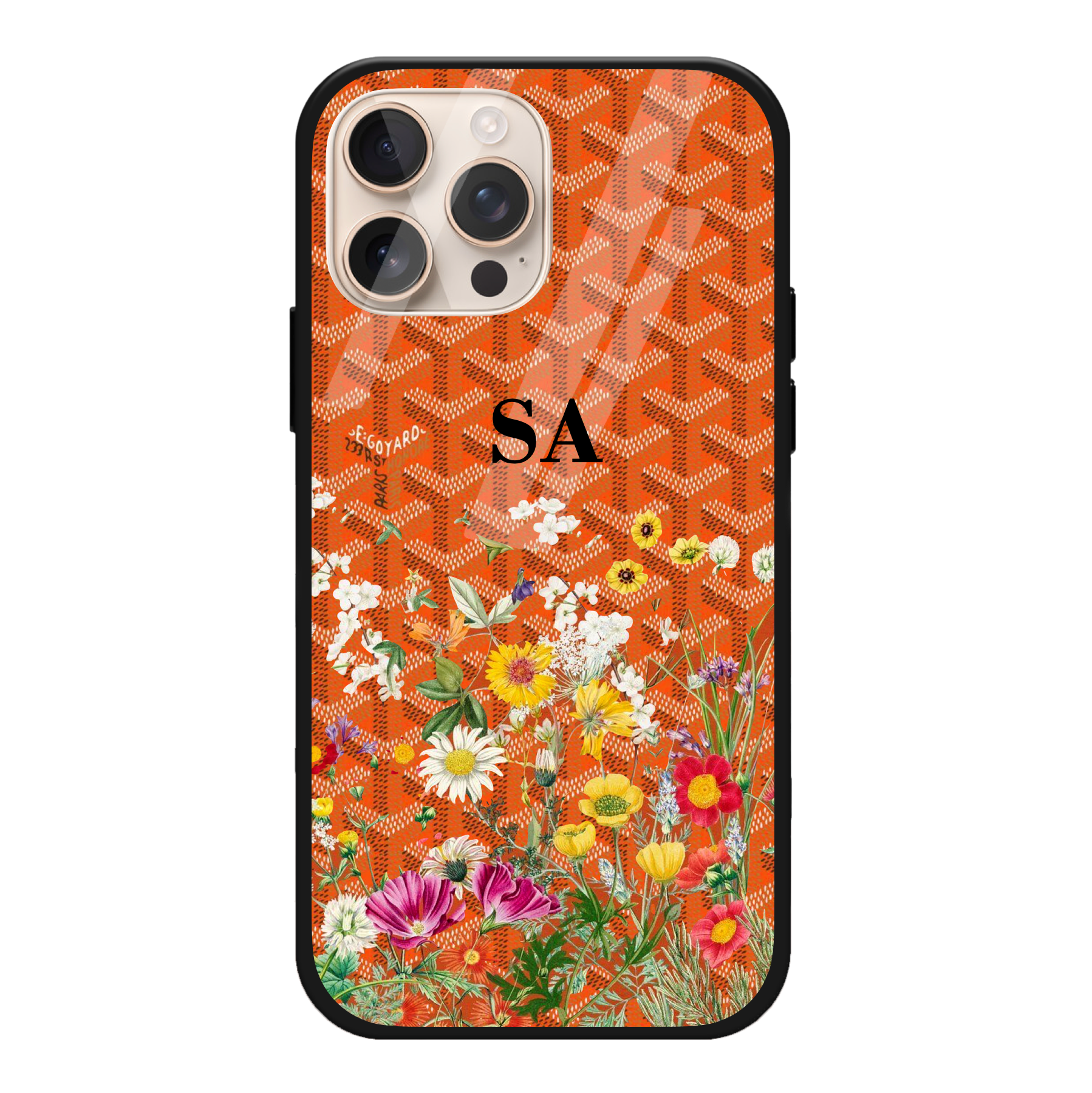 Floral Orange Goyard Case