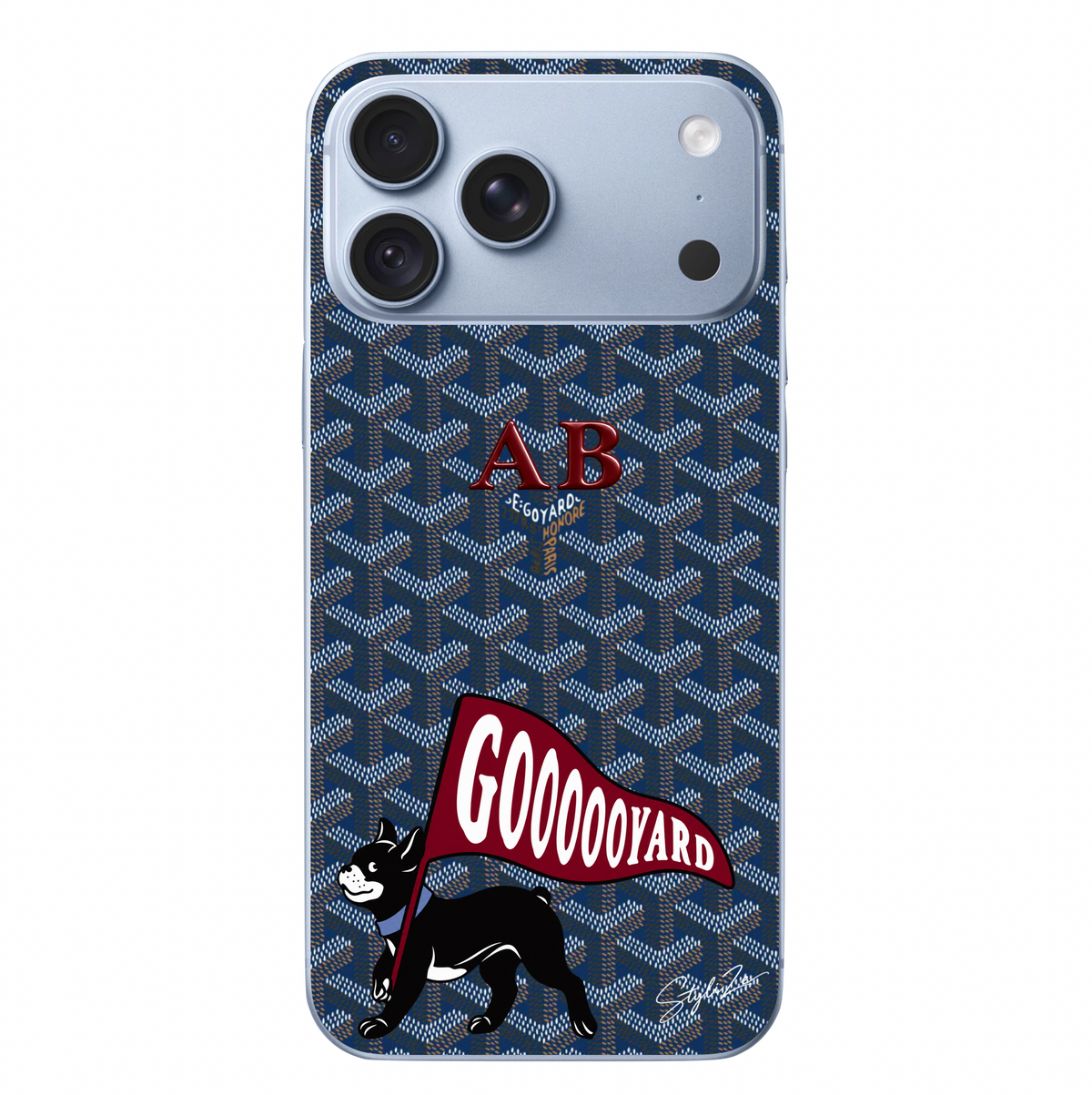 Blue Goyard Dog Case